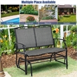 Patio Glider Rocking Bench Double 2 Person Chair Gray