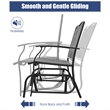 Patio Glider Rocking Bench Double 2 Person Chair Gray