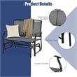 Patio Glider Rocking Bench Double 2 Person Chair Gray