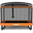 6FT Kids Recreational Trampoline W/Swing Safety Enclosure Orange