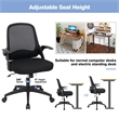 Mesh Office Chair Adjustable Rolling Computer Chair Black