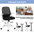Mesh Office Chair Adjustable Rolling Computer Chair White