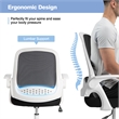 Mesh Office Chair Adjustable Rolling Computer Chair White
