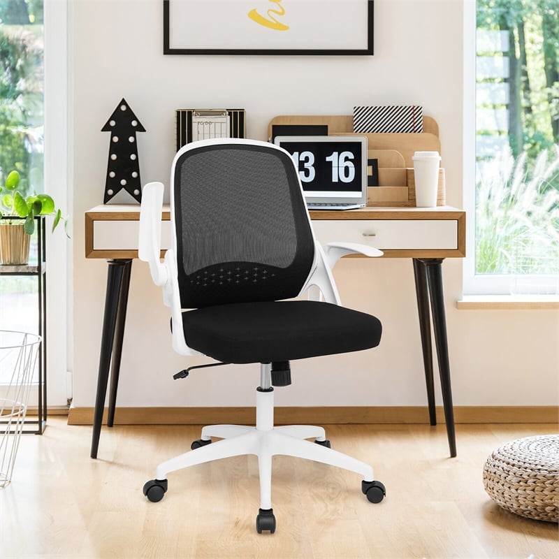 Mesh Office Chair Adjustable Rolling Computer Chair White