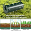 18 inch Manual Lawn Aerator Heavy Duty Rolling Grass Green