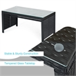 8PCS Patio Rattan Furniture Conversation Set Garden Turquoise