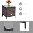 Outdoor 3 PCS Rattan Wicker Furniture Sets Navy