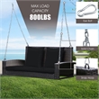 2 Person Patio Rattan Hanging Porch Swing Bench Chair Black