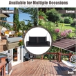 2 Person Patio Rattan Hanging Porch Swing Bench Chair Black