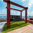 2 Person Patio Rattan Hanging Porch Swing Bench Chair Black