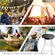 2 PCS Portable Sturdy Folding Stools Lightweight Fishing Stool Black