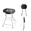 4 PCS Portable Sturdy Folding Stools Lightweight Fishing Stool Black