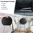 4 PCS Portable Sturdy Folding Stools Lightweight Fishing Stool Black