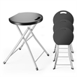4 PCS Portable Sturdy Folding Stools Lightweight Fishing Stool Black