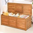 47 Gallon Deck Storage Acacia Wood Organization Toys Cushions Tools Natural