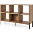 6 Cube Storage Shelf Organizer Bookcase Square Cubby Cabinet Bedroom Natural