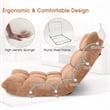 Adjustable 14 Position Floor Chair Folding Lazy Gaming Sofa Chair Cushioned Tan
