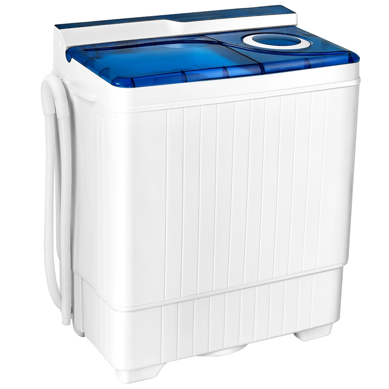 26lbs Portable Semi automatic Washing Machine W/Drain Pump Blue