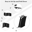 Foldable Sun Shading Lounge Chair Adjustable Beach Recliner Black