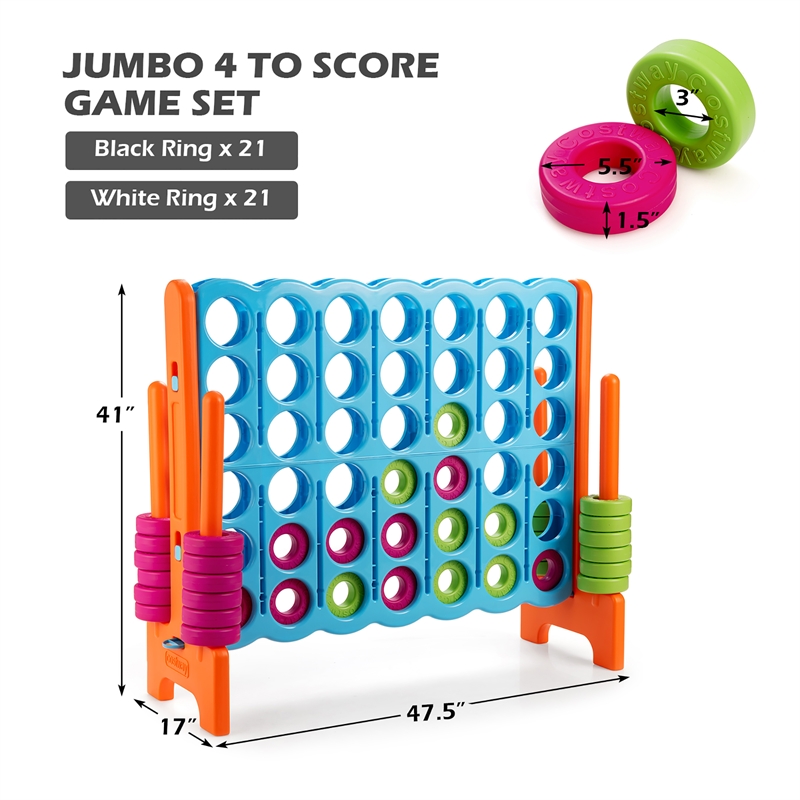 Jumbo 4 to Score 4 in A Row Giant Game Set Kids Adults Family Fun