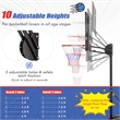 Portable Basketball Hoop System Adjustable w/Weight Bag Black
