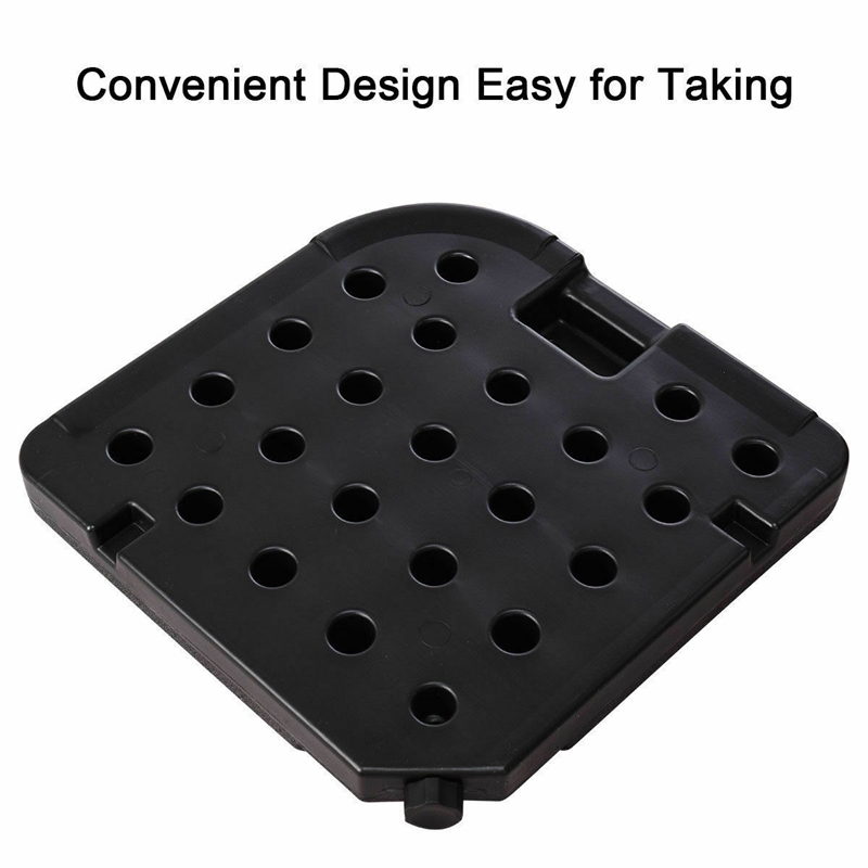 20 inch Patio Offset Umbrella Base Stand Water Filled Base Black