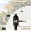 13FT Double sided Patio Umbrella w/Crank Handle Umbrella Base Beige