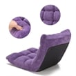 Adjustable 14 Position Floor Chair Folding Lazy Gaming Sofa Cushioned Purple