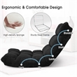 Adjustable 14 Position Floor Chair Folding Lazy Gaming Sofa Cushioned Black