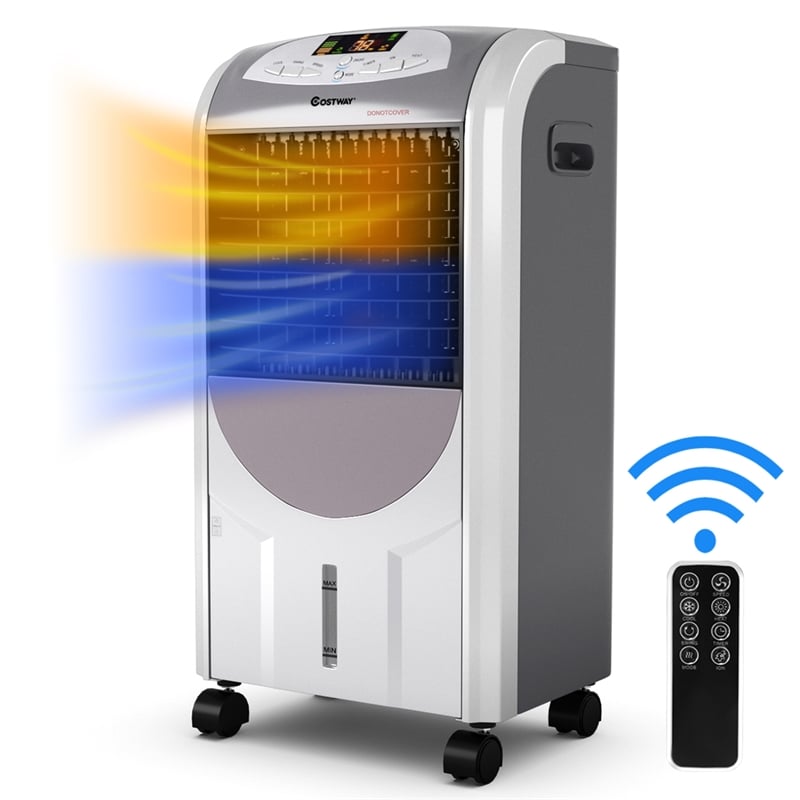 Portable Air Cooler Fan and Heater Humidifier w/Washable Filter White