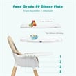 Baby High Chair Infant Wooden Convertible Chair 5 Point Seat Belt Khaki