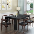 63 inch Dining Table Rectangular Modern Kitchen For 6 People Home