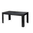 63 inch Dining Table Rectangular Modern Kitchen For 6 People Home