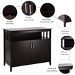 Modern Kitchen Storage Cabinet Buffet Server Table Sideboard Brown