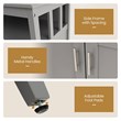 Modern Kitchen Storage Cabinet Buffet Server Table Sideboard Gray