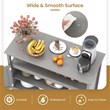 Modern Kitchen Storage Cabinet Buffet Server Table Sideboard Gray