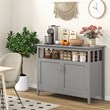 Modern Kitchen Storage Cabinet Buffet Server Table Sideboard Gray