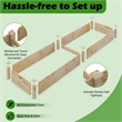 Wooden Vegetable Raised Garden Bed Patio Grow Flowers Planter