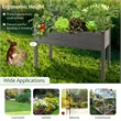 Wooden Raised Vegetable Garden Bed Elevated Grow Planter Grey