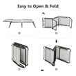 Folding Lounge Chaise High Recline W/Adjustable Backrest Gray