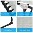 Folding Lounge Chaise High Recline W/Adjustable Backrest Gray