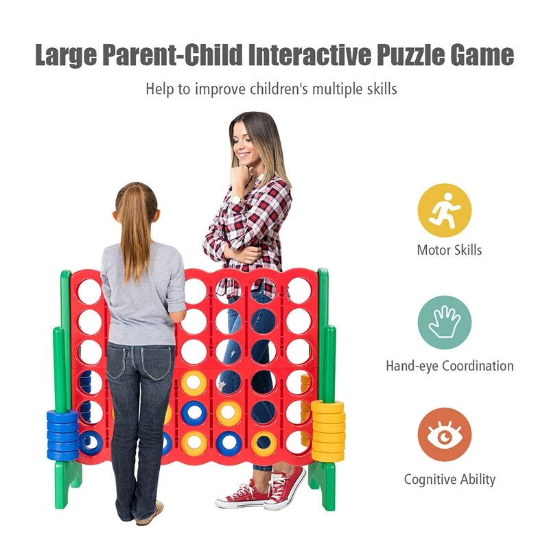 Jumbo 4 to Score 4 in A Row Giant Game Set for Family Green
