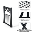 Set of 2 Folding Metal Luggage Rack Suitcase Shoe Holder Black
