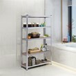 Heavy Duty Storage Shelf Metal Rack 5 Level Adjustable Silver