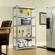 Heavy Duty Storage Shelf Metal Rack 5 Level Adjustable Silver