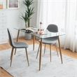 Modern Dining Table Rectangular Dining W/Metal Legs Natural