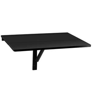 Wall Mounted Drop Leaf Table Floating Folding Desk Space Saver Black