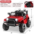 12V Kids Ride On Truck Car Electric Vehicle Remote Red