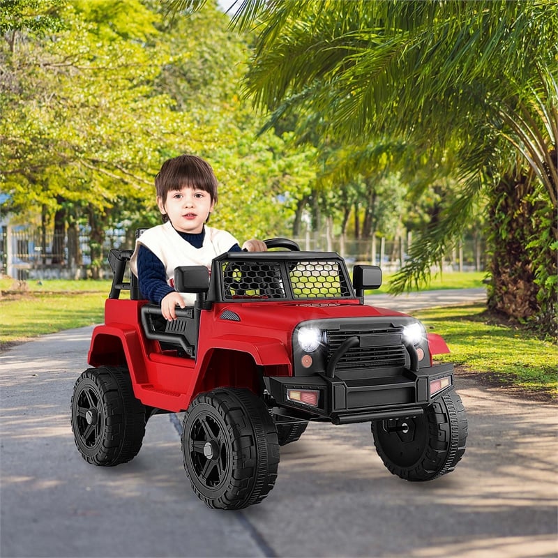 12V Kids Ride On Truck Car Electric Vehicle Remote Red