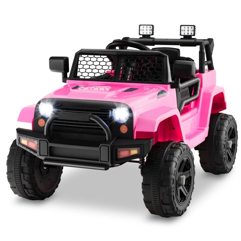 12V Kids Ride On Truck Car Electric Vehicle Remote Pink